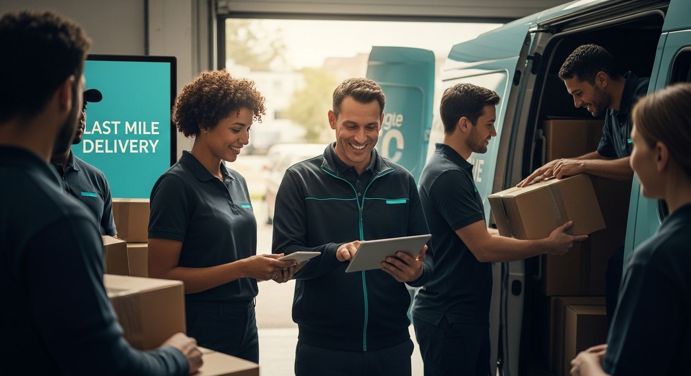 last mile delivery solutions warehouse teamwork