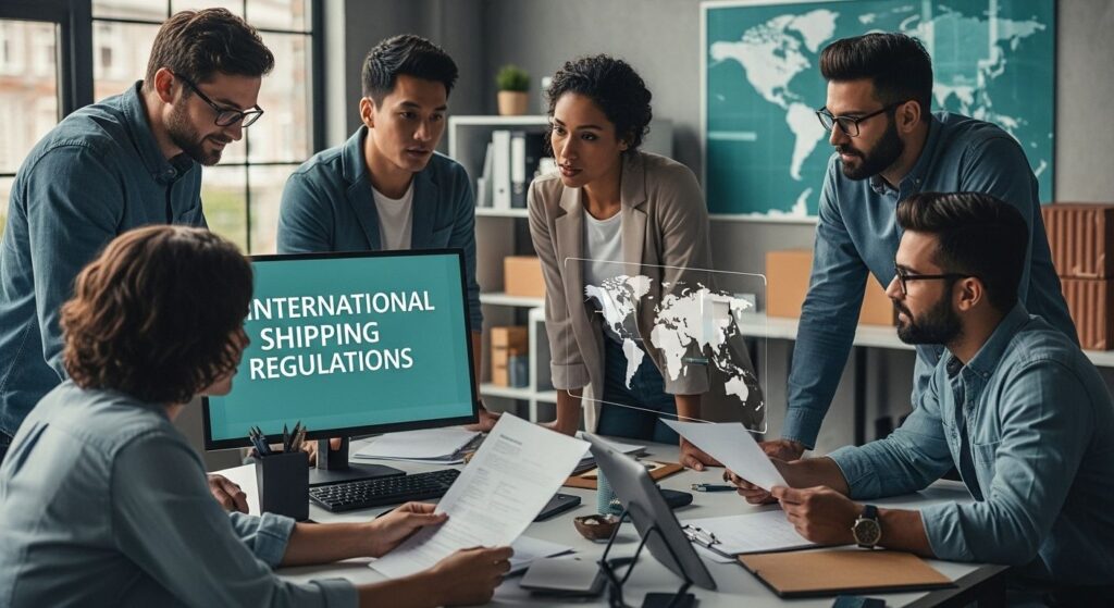 international shipping regulations logistics teamwork