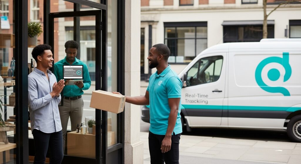 door-to-door delivery, business benefits, customer interaction
