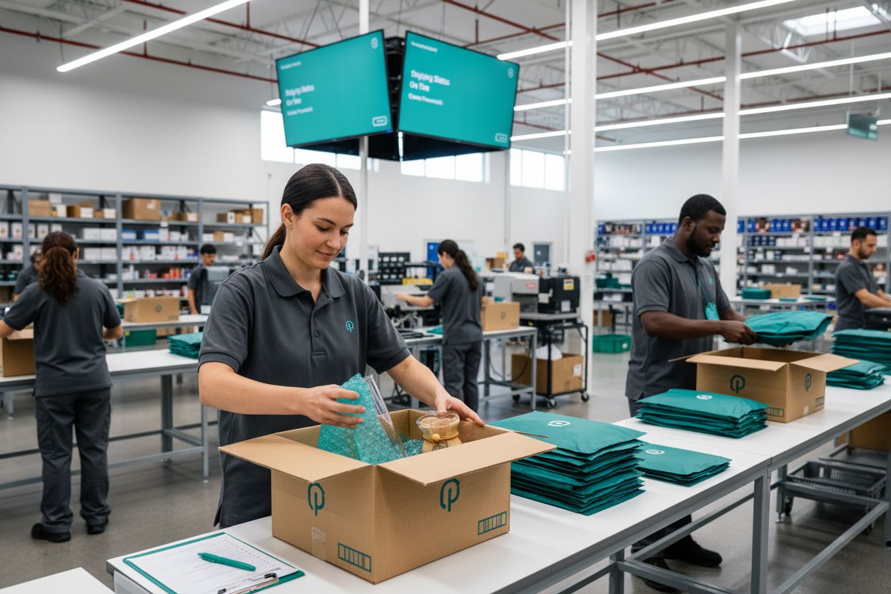 ecommerce warehouse packing
