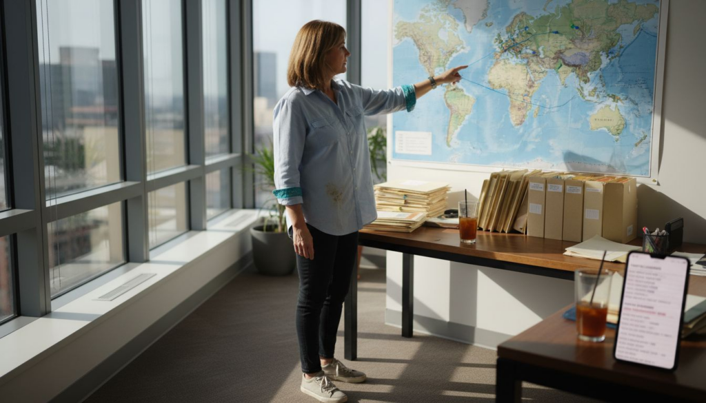 Logistics manager planning delivery routes