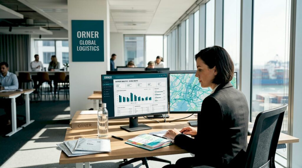 Logistics coordinator uses freight booking dashboard