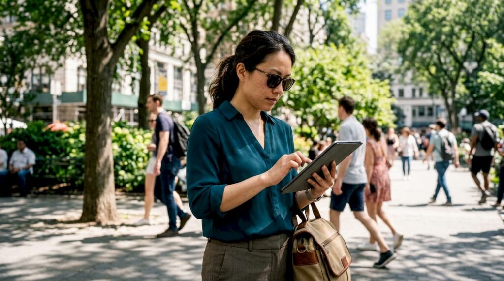 Dropshipping logistics manager working in office
