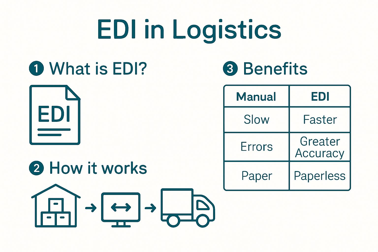 Overview of EDI in logistics, key benefits and process flow