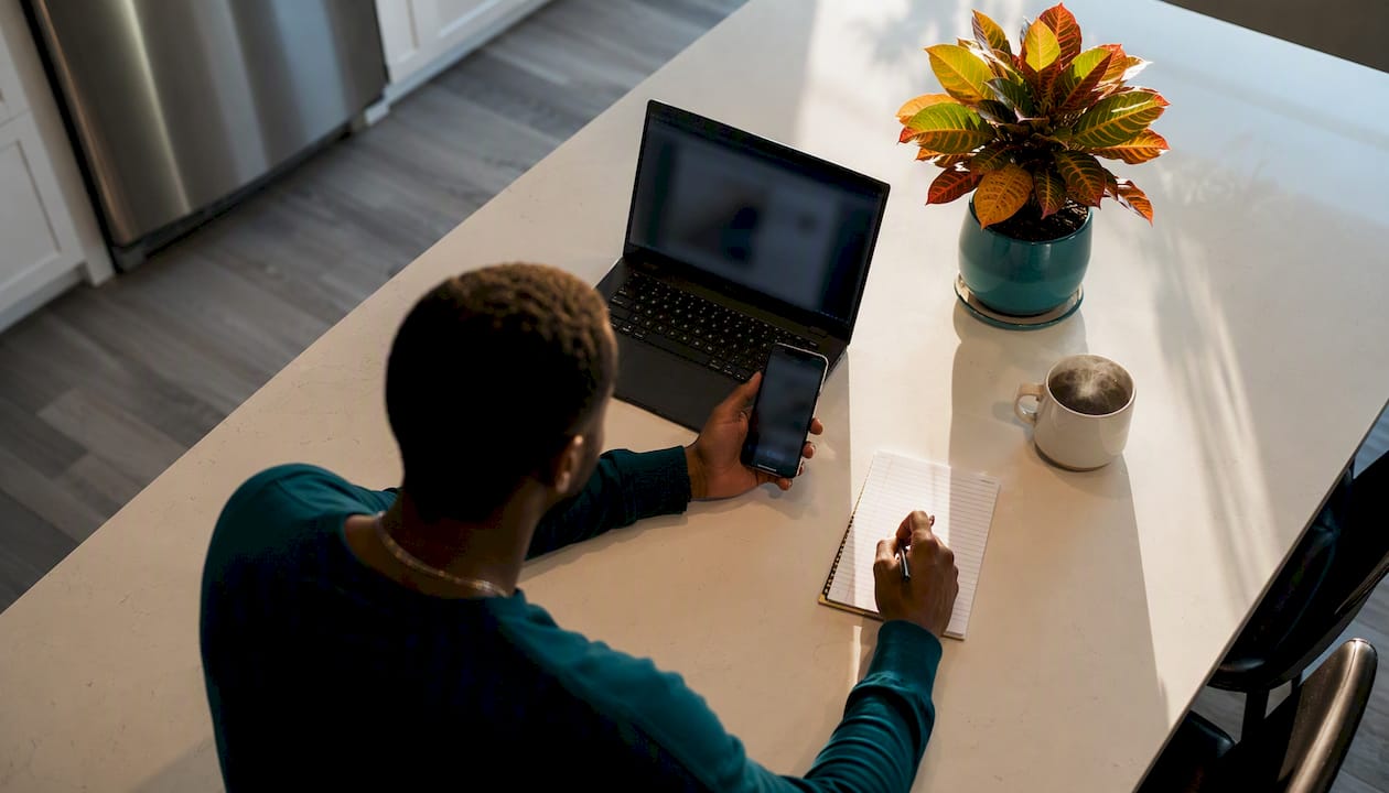 Workspace showing logistics social media check
