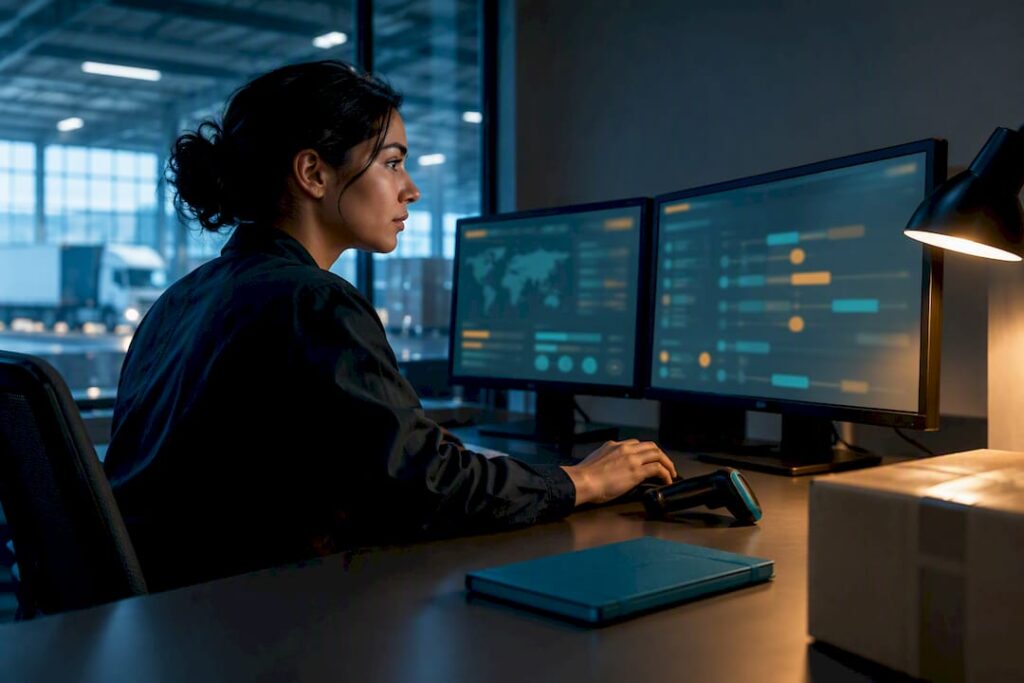 Analyst connecting logistics systems