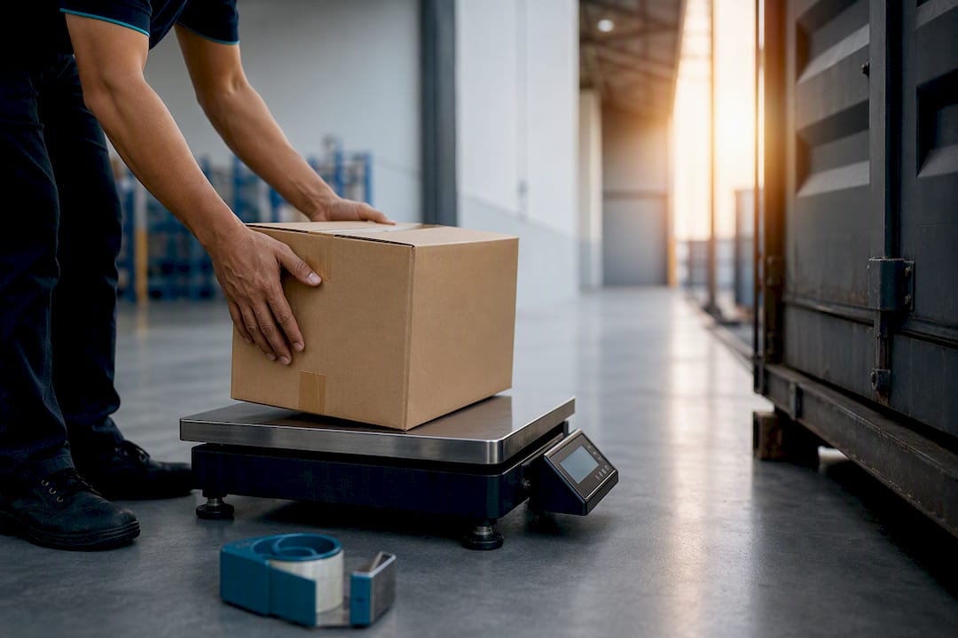 Shipment weight comparison for cargo or courier