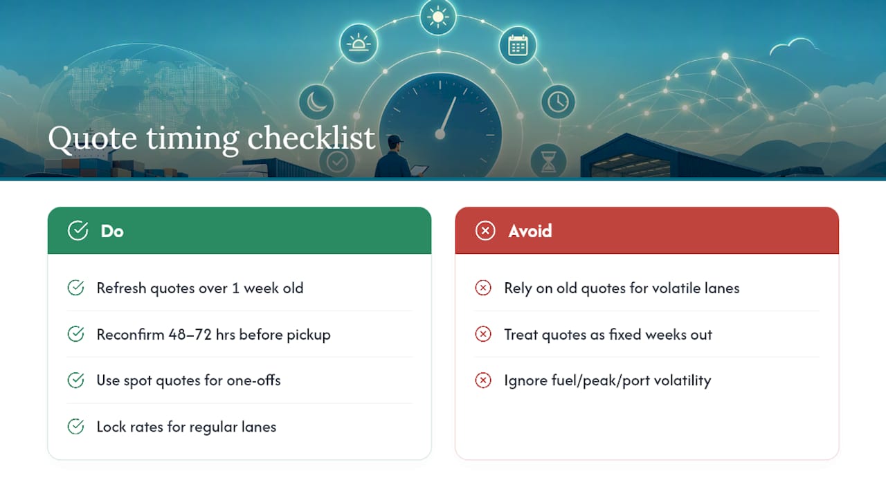 Quote Validity and Timing: When to Refresh — overview diagram