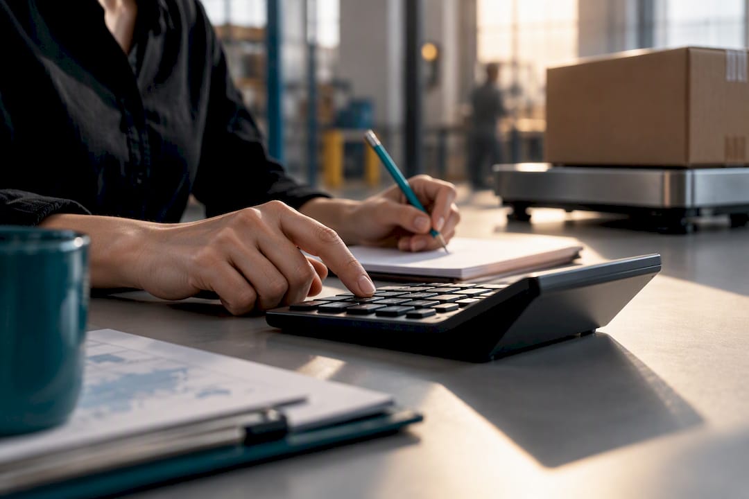 Buyer calculating freight and landed cost