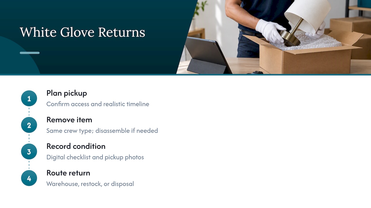 Handling Reverse Logistics and Returns With White Glove Service — overview diagram